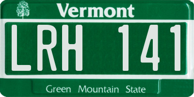 VT license plate LRH141