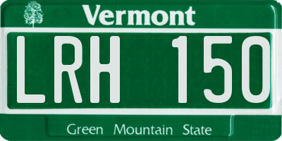 VT license plate LRH150