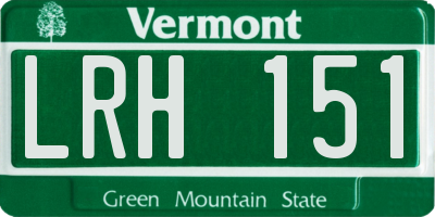VT license plate LRH151