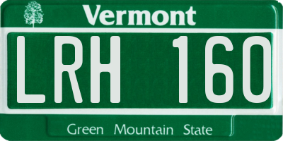 VT license plate LRH160