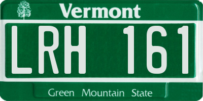 VT license plate LRH161