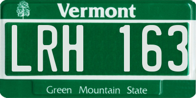 VT license plate LRH163