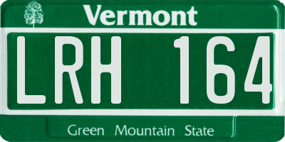 VT license plate LRH164