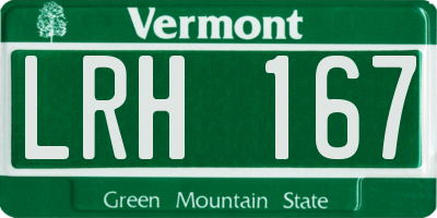 VT license plate LRH167