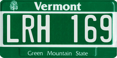 VT license plate LRH169