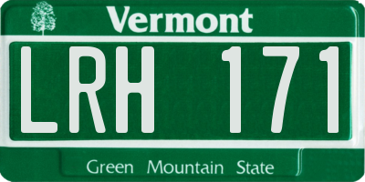 VT license plate LRH171