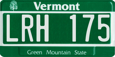 VT license plate LRH175