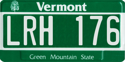 VT license plate LRH176