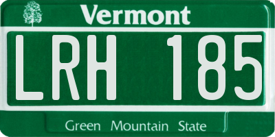 VT license plate LRH185
