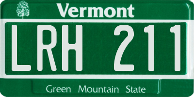 VT license plate LRH211