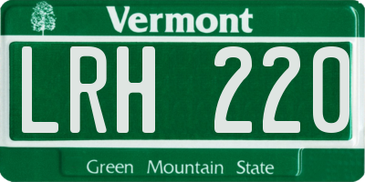 VT license plate LRH220