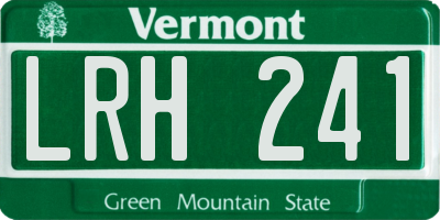 VT license plate LRH241