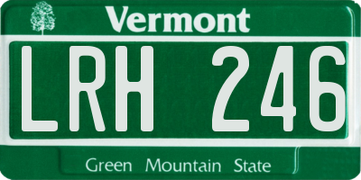 VT license plate LRH246