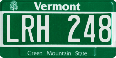 VT license plate LRH248