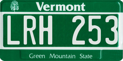 VT license plate LRH253
