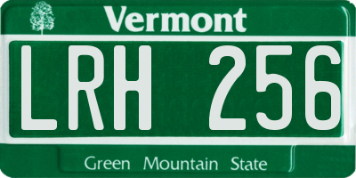 VT license plate LRH256
