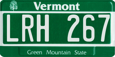 VT license plate LRH267
