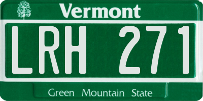 VT license plate LRH271