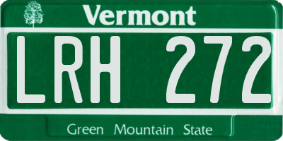 VT license plate LRH272