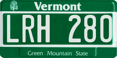 VT license plate LRH280