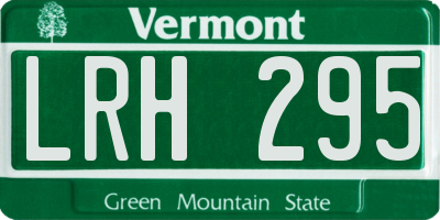 VT license plate LRH295