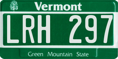 VT license plate LRH297
