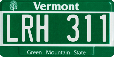 VT license plate LRH311