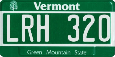 VT license plate LRH320