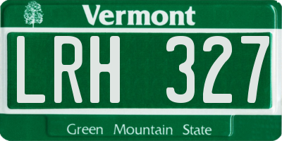 VT license plate LRH327