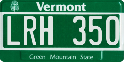 VT license plate LRH350