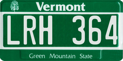 VT license plate LRH364