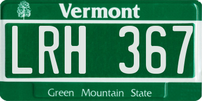 VT license plate LRH367