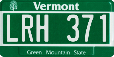 VT license plate LRH371