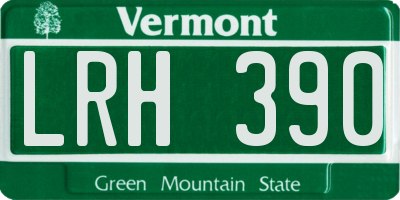 VT license plate LRH390