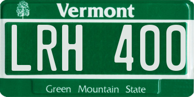 VT license plate LRH400