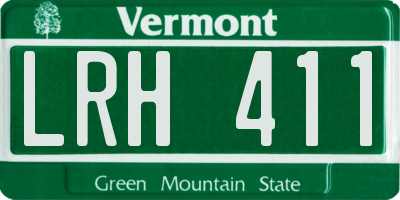 VT license plate LRH411