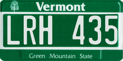 VT license plate LRH435