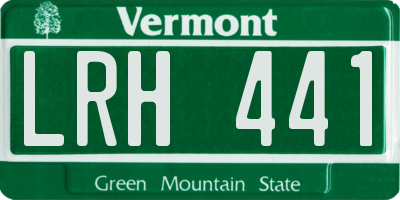 VT license plate LRH441