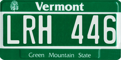 VT license plate LRH446