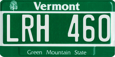 VT license plate LRH460