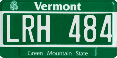 VT license plate LRH484