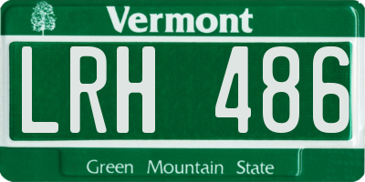 VT license plate LRH486
