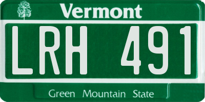 VT license plate LRH491