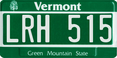 VT license plate LRH515