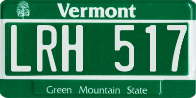 VT license plate LRH517