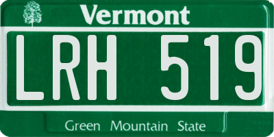 VT license plate LRH519