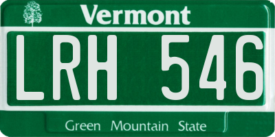 VT license plate LRH546