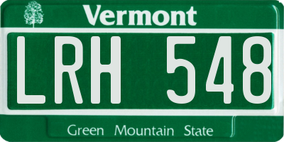VT license plate LRH548