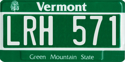 VT license plate LRH571