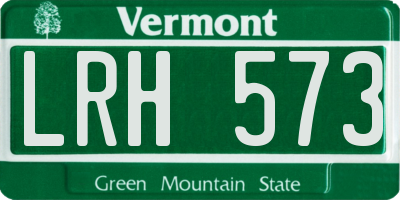 VT license plate LRH573